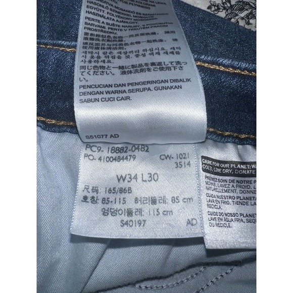 LEVI'S 721 WOMEN'S HIGH RISE SKINNY JEAN Stretch Blue Denim sz 34 x 25 Jeans - Picture 8 of 9